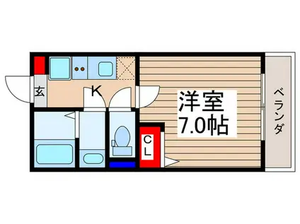 岸町3丁目AP(1K/2階)の間取り写真