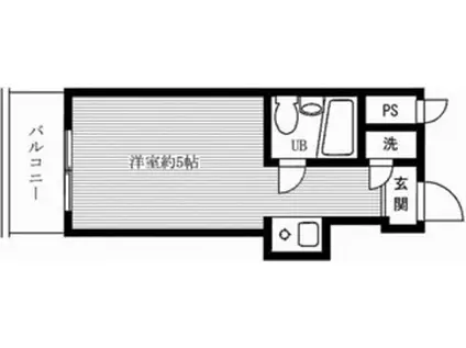 TOP広尾 4階(ワンルーム/4階)の間取り写真