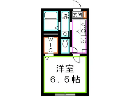 SOLEADO MITAKA(1K/1階)の間取り写真