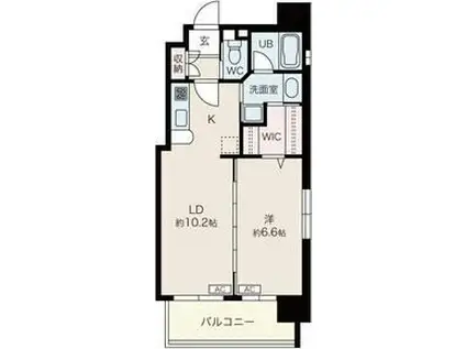 グリーンシティHT(1LDK/3階)の間取り写真