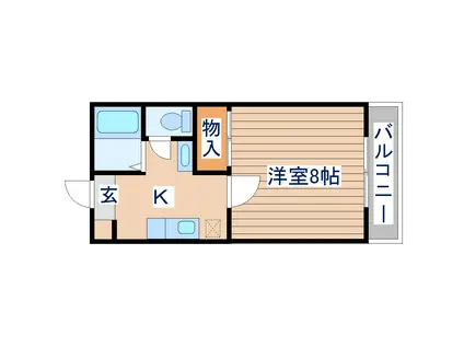 ロワール五輪(1K/1階)の間取り写真