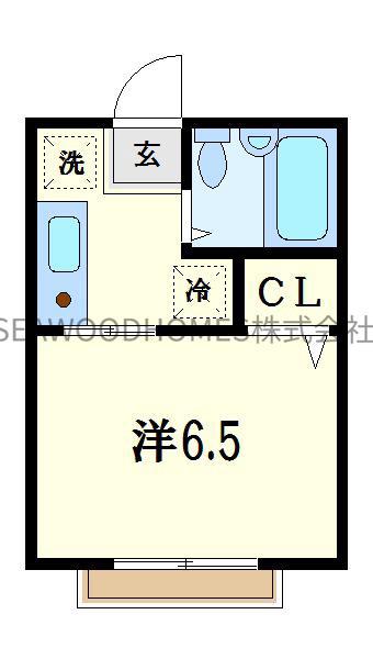 ハイツ荒澤II(1K/1階)の間取り写真