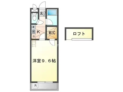 セザンヌ大岩(1K/1階)の間取り写真