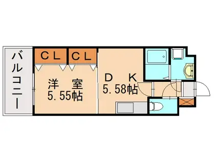 エムビルデベロップコアVII(1DK/5階)の間取り写真