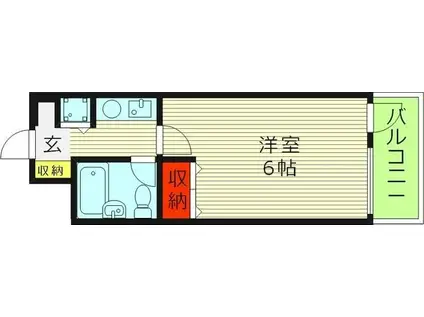 リーガル京橋(1K/6階)の間取り写真