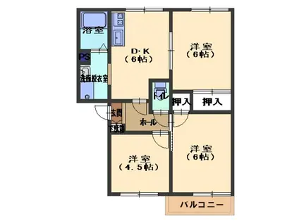 ガーデンハイム(3DK/1階)の間取り写真