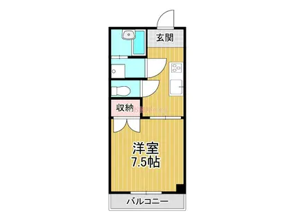 丸善インタービル(1K/3階)の間取り写真