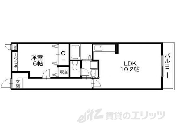 フォレストパーク・九番館(1LDK/3階)の間取り写真