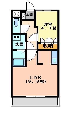 JR和歌山線 岩出駅 バス乗車時間:10分 最寄りバス停で下車 徒歩23分 2階建 築17年(1LDK/2階)の間取り写真