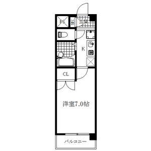 ソレイユ楠(1K/2階)の間取り写真