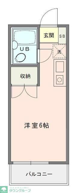 未来館西浦和(ワンルーム/2階)の間取り写真