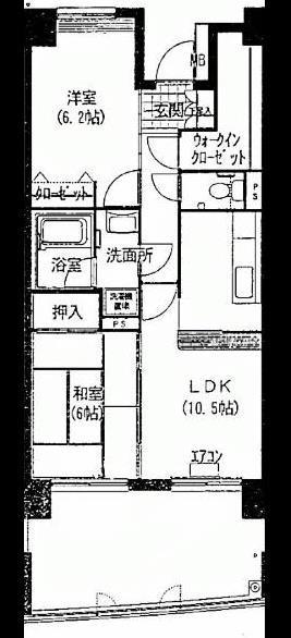 グリーンスパーク109(2LDK/14階)の間取り写真