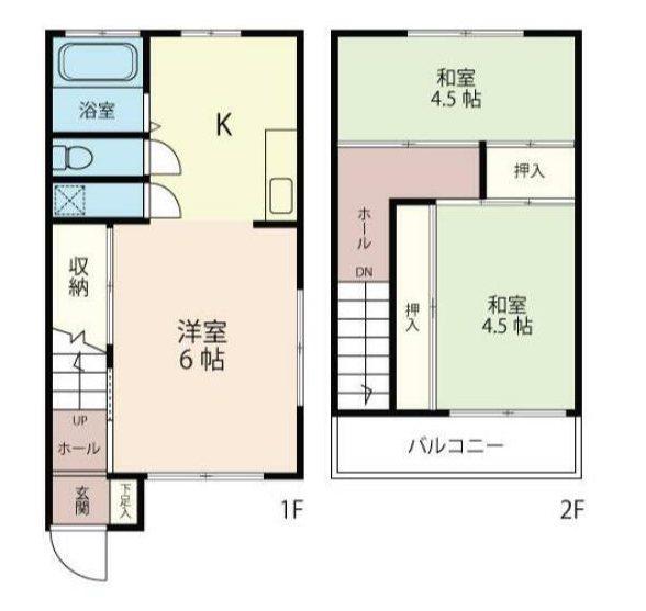 フルールみさと C(3K/1階)の間取り写真
