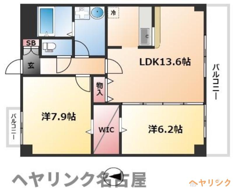 TMKミノリ(2LDK/2階)の間取り写真