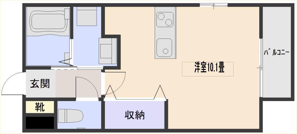 モンセラート(ワンルーム/2階)の間取り写真