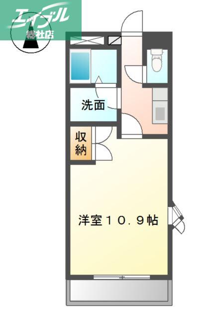 リベルテ北畝(1K/3階)の間取り写真