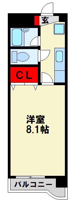 アーバンハイツ南台(1K/5階)の間取り写真
