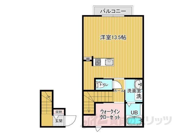 イストワール西今II(ワンルーム/2階)の間取り写真