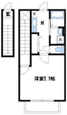 アムールYUKI(1K/2階)の間取り写真