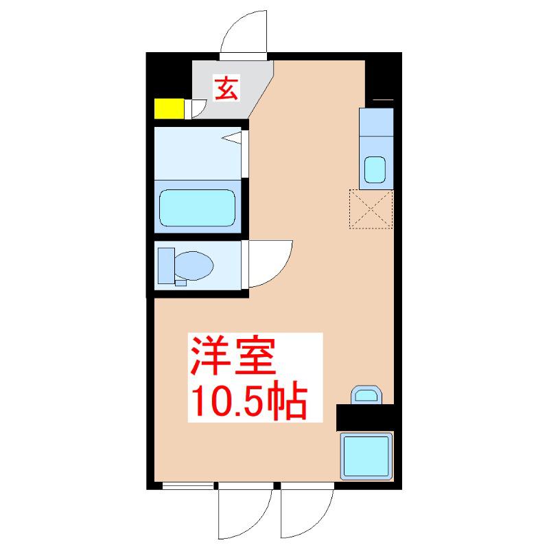 プレミュー(ワンルーム/4階)の間取り写真