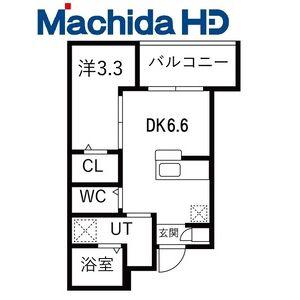 大浜北町シーエム・シス(1DK/3階)の間取り写真