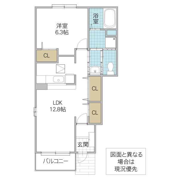 SI・2301 C棟(1LDK/1階)の間取り写真