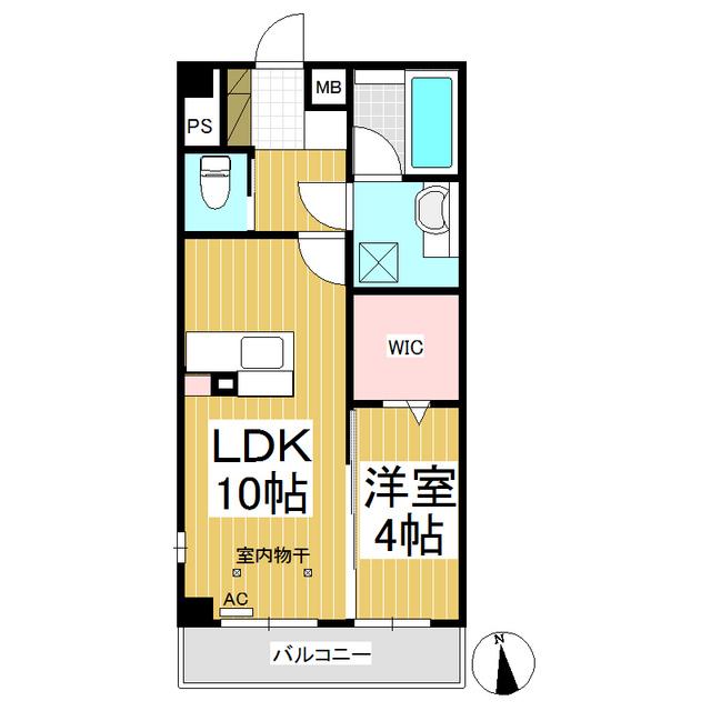 エレクトハイツ東鶴賀(1LDK/3階)の間取り写真