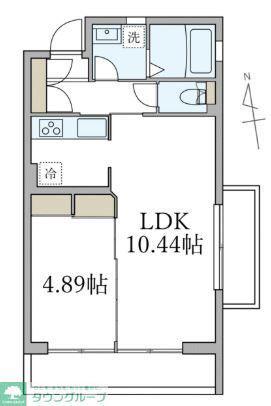 カンフローエンス・久地(1LDK/5階)の間取り写真