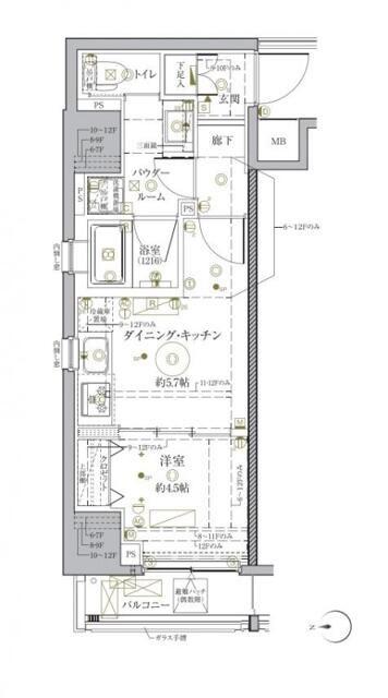 クレイシア秋葉原ラグゼスウィート(1DK/11階)の間取り写真