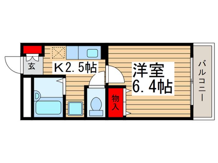 メゾンスリージェ(1K/2階)の間取り写真