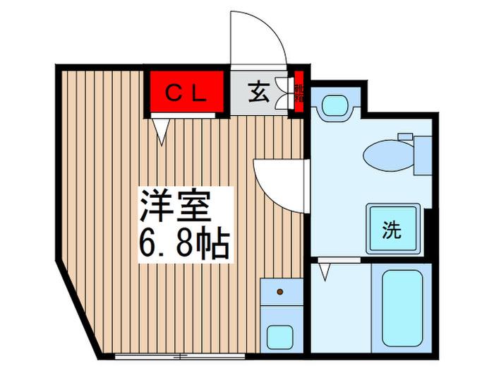 ルミナス新小岩(ワンルーム/1階)の間取り写真