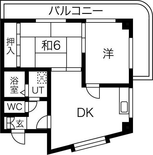 メゾンイングスあびこ(2DK/2階)の間取り写真