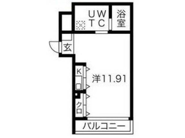 エヌエムキャトフ(ワンルーム/3階)の間取り写真