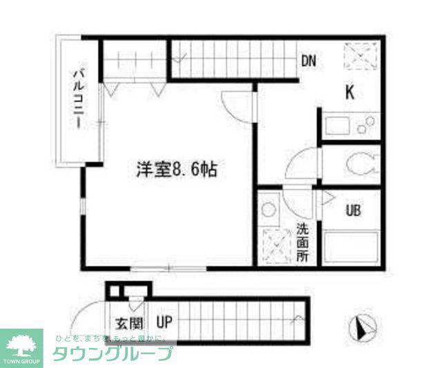 パル杉並(1K/2階)の間取り写真