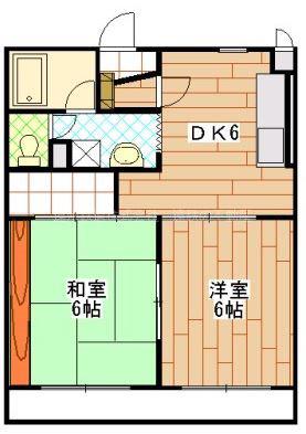 コルマール(2DK/1階)の間取り写真