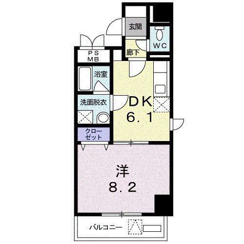 アルビレオ志木(1DK/3階)の間取り写真