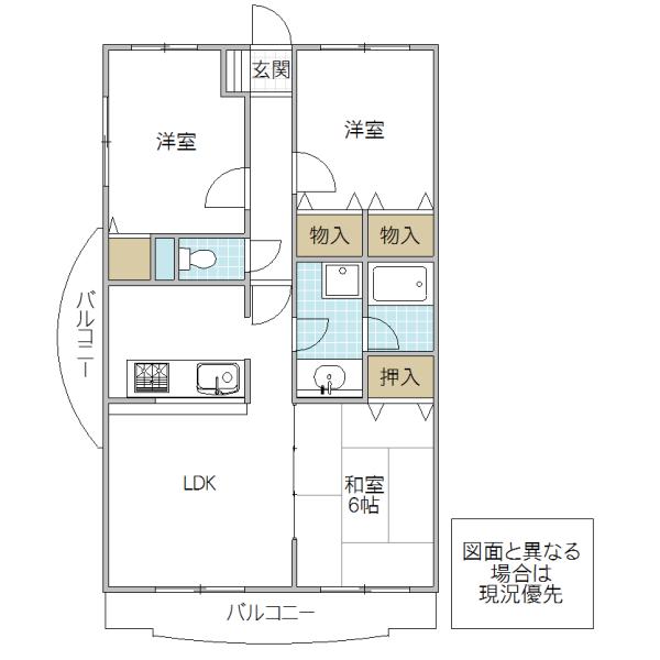 T・グラディオマンション(3LDK/3階)の間取り写真