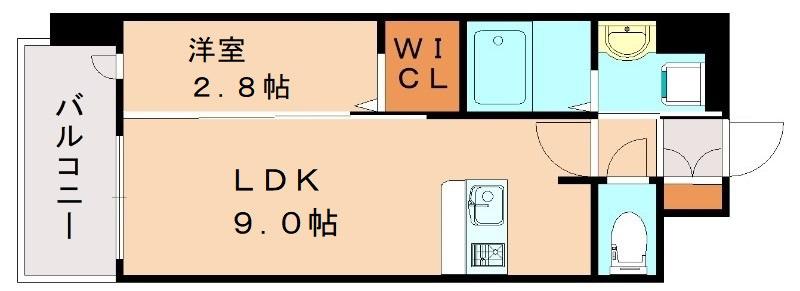 グランフォーレ大橋プレミア(1LDK/7階)の間取り写真