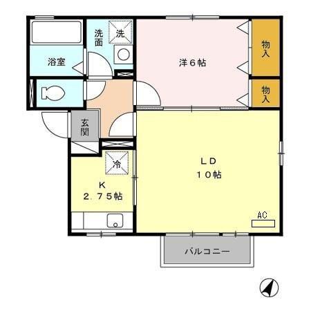マーメゾンノース(1LDK/1階)の間取り写真