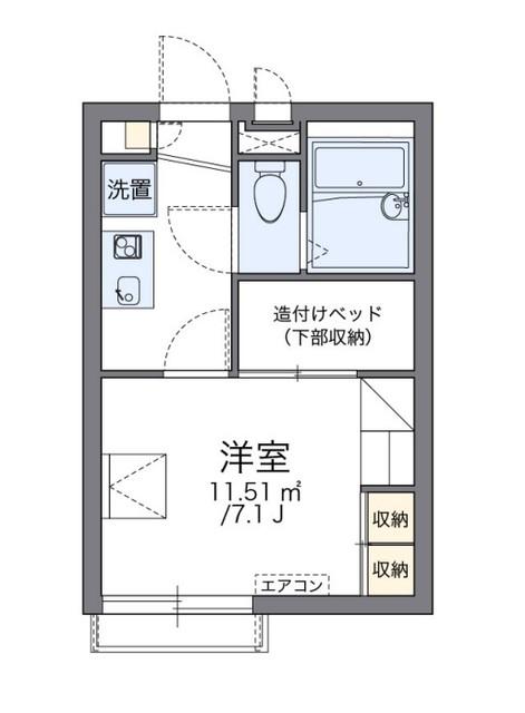 レオパレスショールマーシュ(1K/1階)の間取り写真