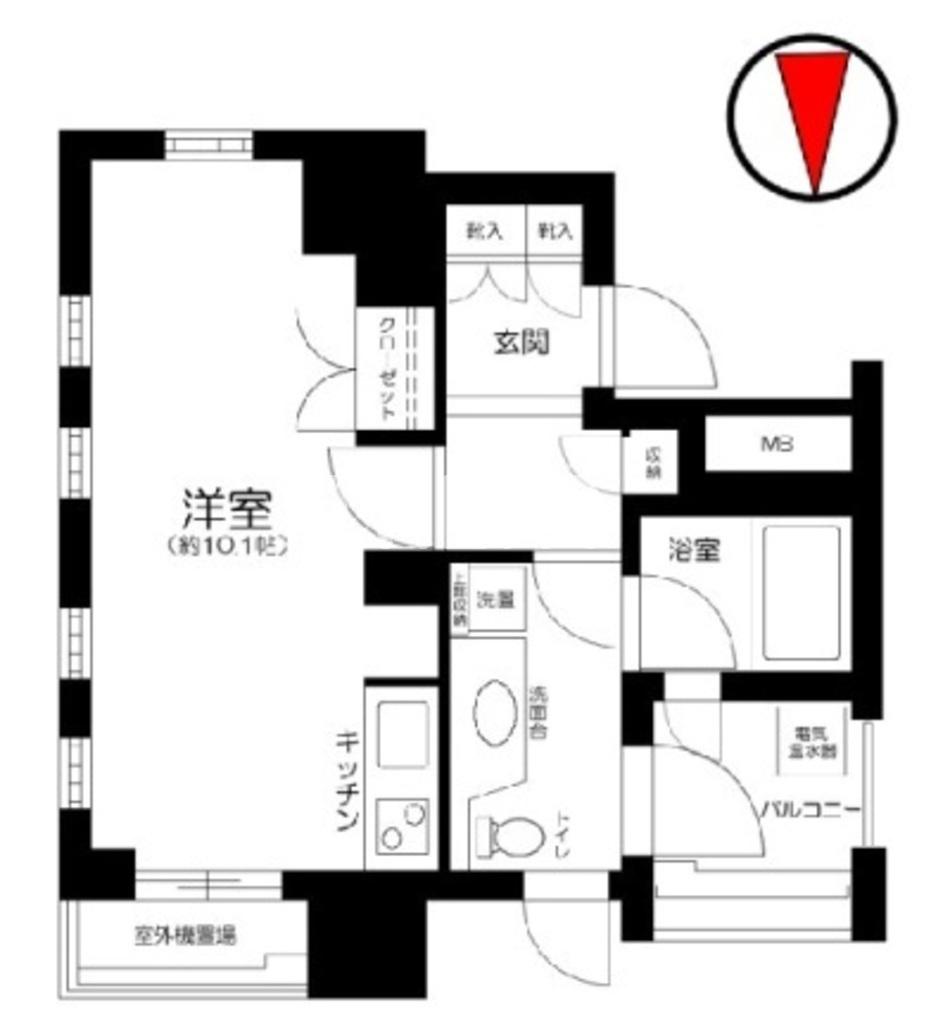 シティハウス代々木(ワンルーム/3階)の間取り写真