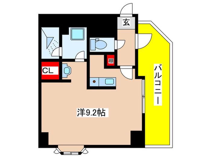 エスパース大井(ワンルーム/6階)の間取り写真