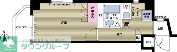 フェニックス桜上水(1K/4階)の間取り写真