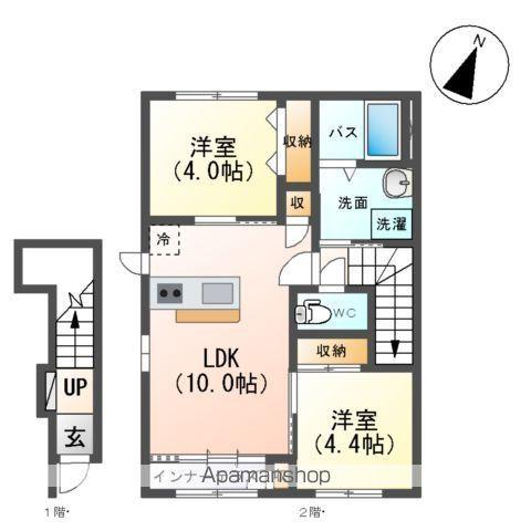 美田園3丁目アパート工事(2LDK/2階)の間取り写真