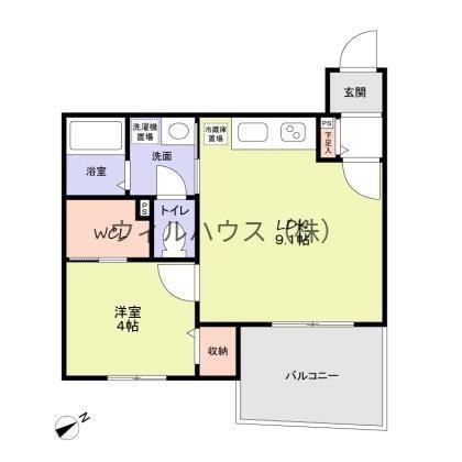 ブライトメゾン羽衣(1LDK/2階)の間取り写真
