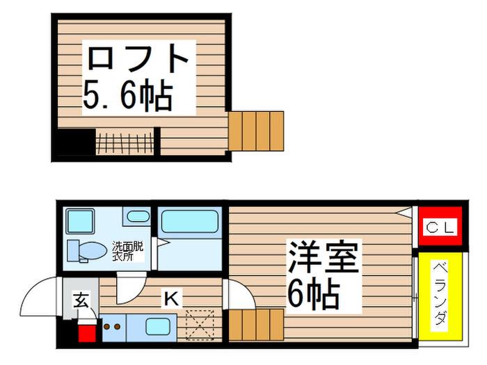 SAGGIO(1K/1階)の間取り写真