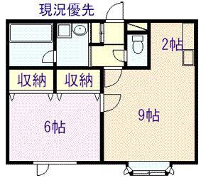シンフォニー(1LDK/1階)の間取り写真
