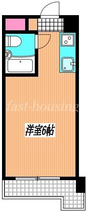サンパレス東町(ワンルーム/3階)の間取り写真