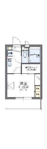 レオパレス日野OGMII(1K/3階)の間取り写真