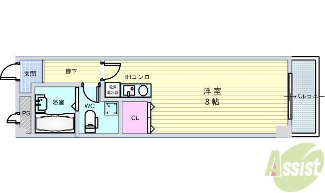 ラヴィ21(ワンルーム/3階)の間取り写真